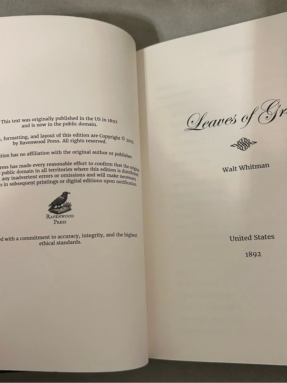 Leaves of Grass by Walt Whitman 2025